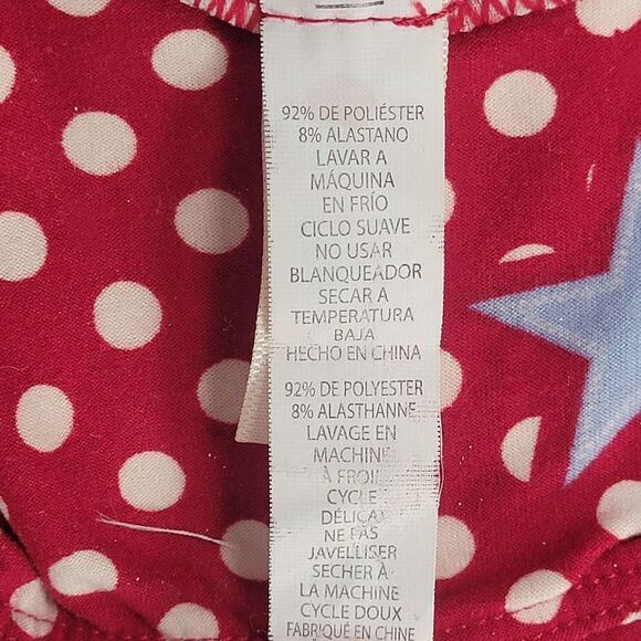 LuLaRoe LLR TC Leggings Americana Pattern Patriotic Stars and Polka Dots - Picture 9 of 9